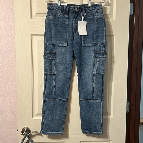 NWT KanCan Cargo Jeans Size 24 - Picture 1 of 7